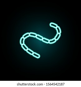 Glistens neon icon. Simple thin line, outline vector of bacteria icons for ui and ux, website or mobile application