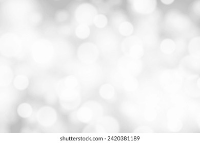 Glister Silver Bokeh Background. Blurred Snow Design. Smooth Pattern. Vector illustration