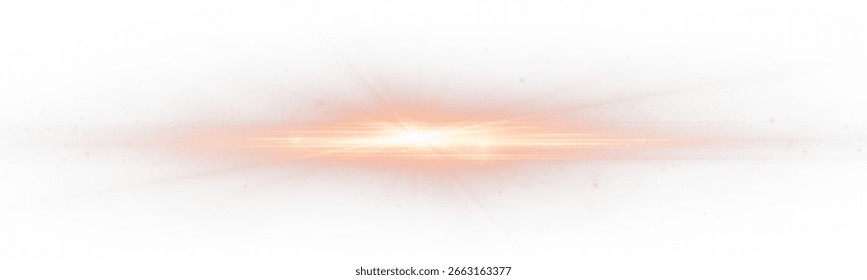 Glistering flare and starlight ray with glowing background, bright spark and magic beam. Transparent shine, magic overlay and festive red light burst.