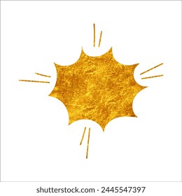 glistering gold foil chat bubble