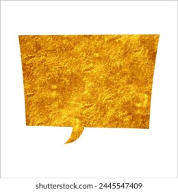 burbuja de chat de lámina de oro brillante