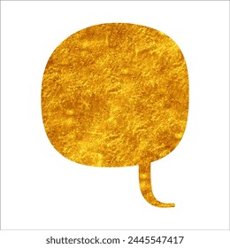 burbuja de chat de lámina de oro brillante