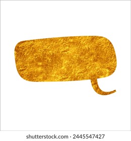Glitzernde Goldfolien-Chat-Blase