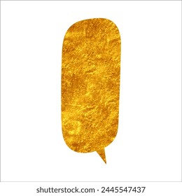 Glitzernde Goldfolien-Chat-Blase