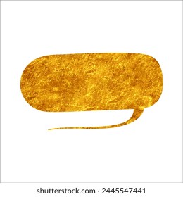 glistering gold foil chat bubble