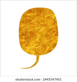 burbuja de chat de lámina de oro brillante