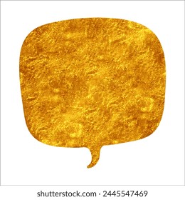 glistering gold foil chat bubble