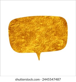 Glitzernde Goldfolien-Chat-Blase