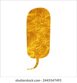 glistering gold foil chat bubble