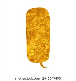 Glitzernde Goldfolien-Chat-Blase