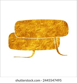 glistering gold foil chat bubble