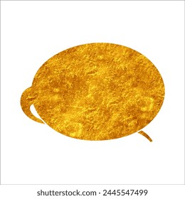 glistering gold foil chat bubble