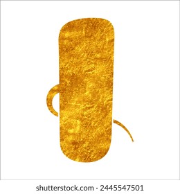 glistering gold foil chat bubble