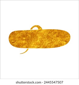 Glitzernde Goldfolien-Chat-Blase