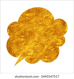 glistering gold foil chat bubble
