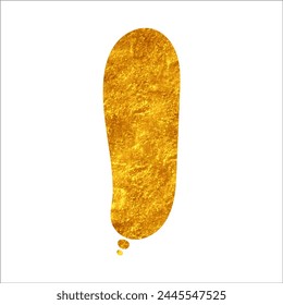 glistering gold foil chat bubble