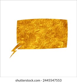 glistering gold foil chat bubble