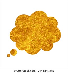 glistering gold foil chat bubble