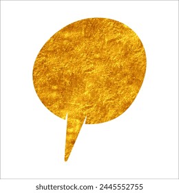 glistering gold foil chat bubble