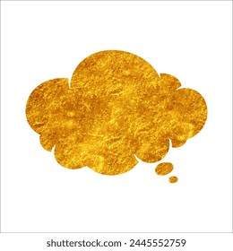 glistering gold foil chat bubble