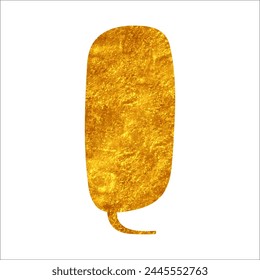 Glitzernde Goldfolien-Chat-Blase