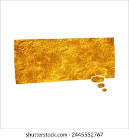 glistering gold foil chat bubble