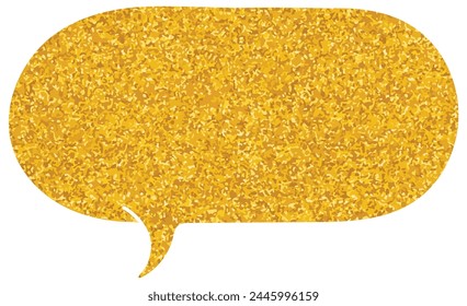 glistering gold foil chat bubble