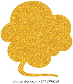 glistering gold foil chat bubble