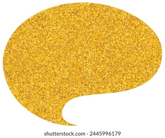 glistering gold foil chat bubble