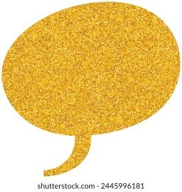 glistering gold foil chat bubble