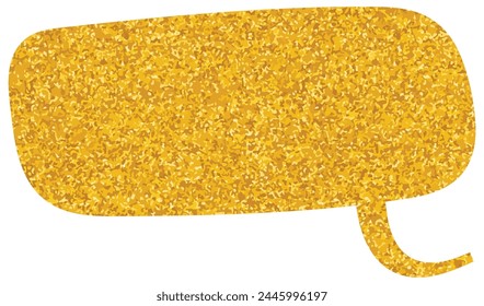 Glitzernde Goldfolien-Chat-Blase