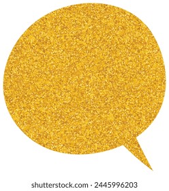 burbuja de chat de lámina de oro brillante