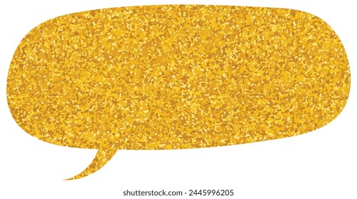 glistering gold foil chat bubble