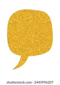 glistering gold foil chat bubble