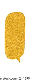 burbuja de chat de lámina de oro brillante