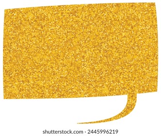 Glitzernde Goldfolien-Chat-Blase