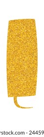 Glitzernde Goldfolien-Chat-Blase