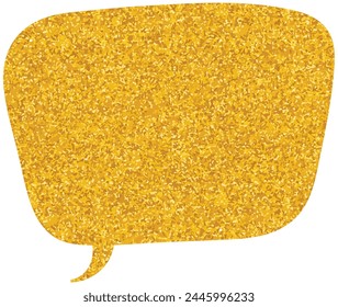 glistering gold foil chat bubble