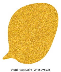 burbuja de chat de lámina de oro brillante