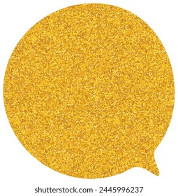 glistering gold foil chat bubble