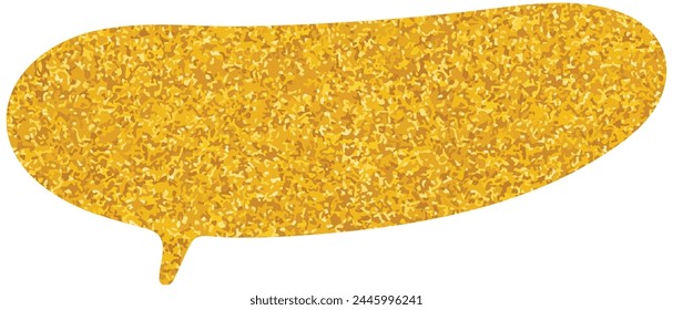 glistering gold foil chat bubble