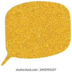 glistering gold foil chat bubble