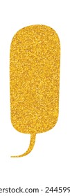 Glitzernde Goldfolien-Chat-Blase