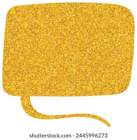 Glitzernde Goldfolien-Chat-Blase