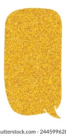 glistering gold foil chat bubble