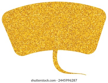 glistering gold foil chat bubble