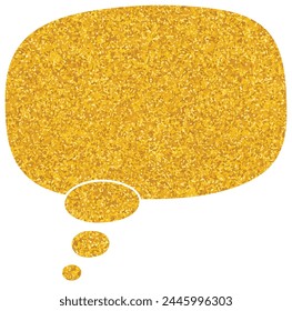 glistering gold foil chat bubble