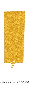 burbuja de chat de lámina de oro brillante