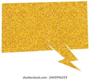 glistering gold foil chat bubble