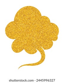 glistering gold foil chat bubble